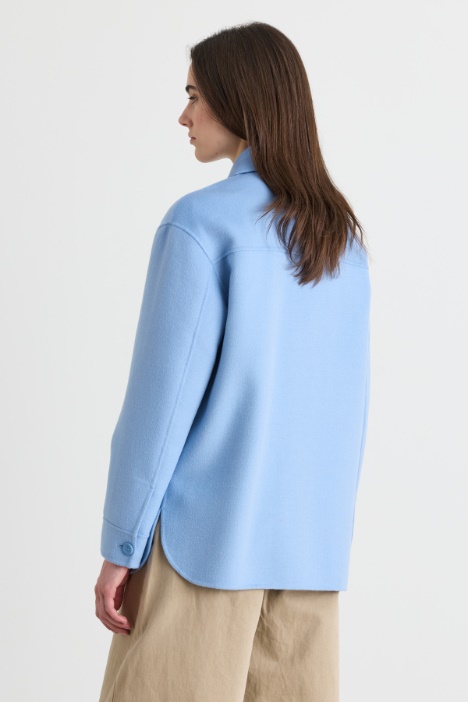 Giacca overshirt in doppio drap di misto lana