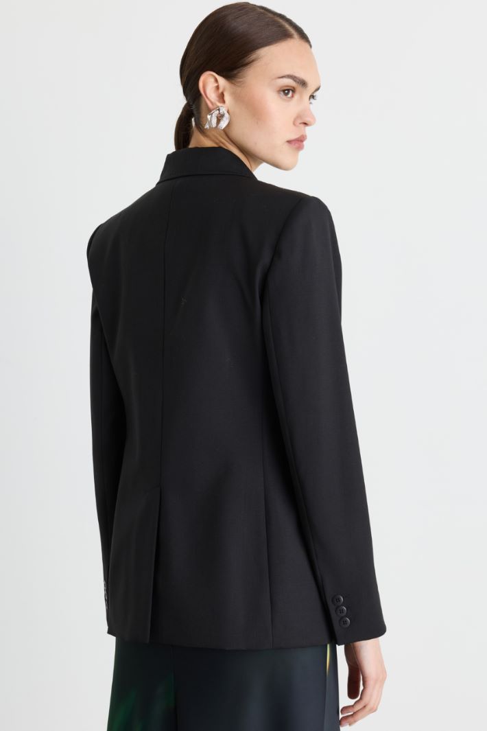 Double-breasted blazer - BLACK - Intrend - 4