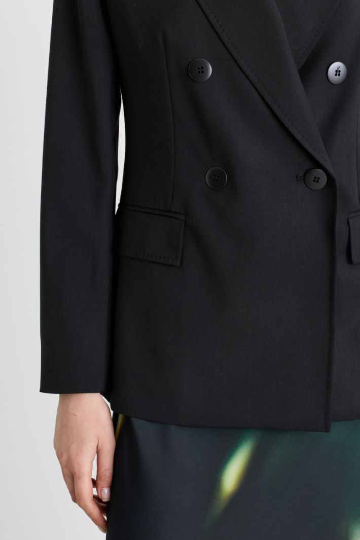 Double-breasted blazer - BLACK - Intrend - 3