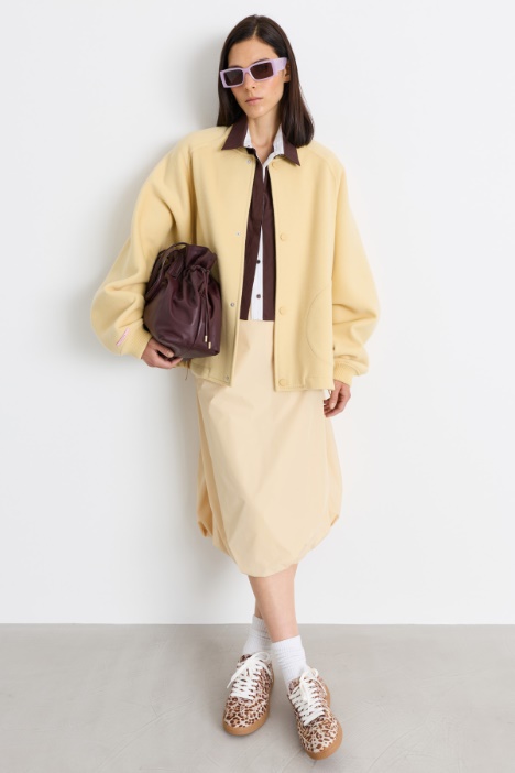 Bomber en double drap de laine - Intrend