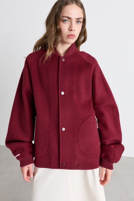 Bomber in lana double