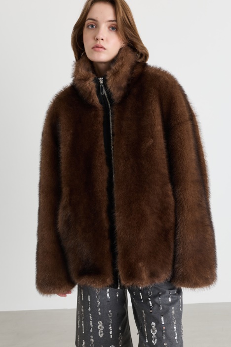 Reversible blouson in a soft, warm fabric - Intrend