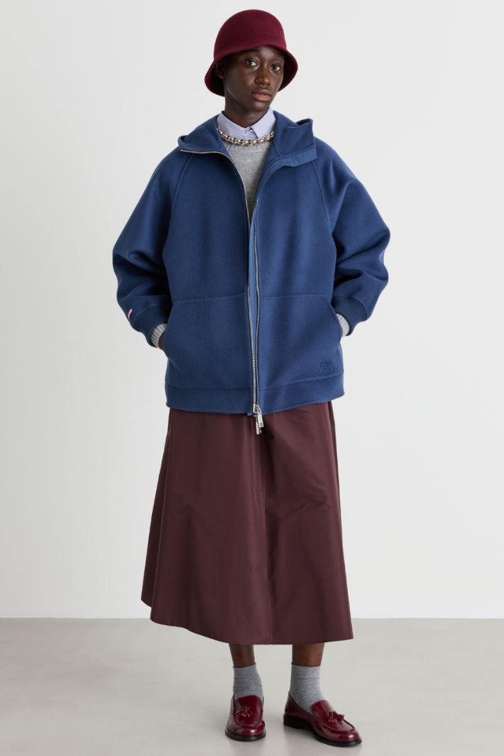 Hooded blouson - BLUE - Intrend