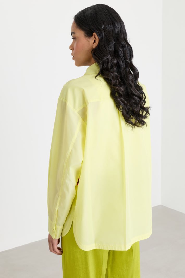 Shirt jacket with oversized pockets - YELLOW - Intrend - 4