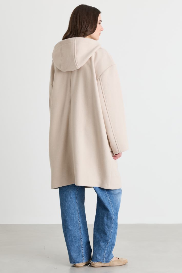 Montgomery en drap de laine mélangée - BEIGE - Intrend - 4