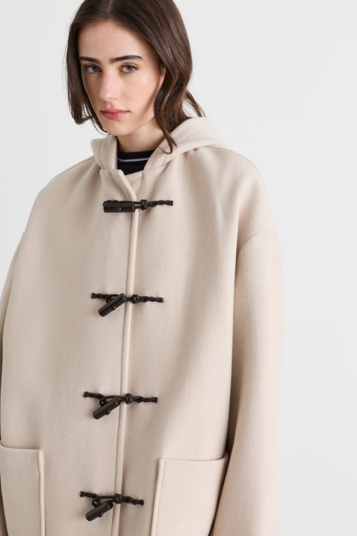 Montgomery en drap de laine mélangée - BEIGE - Intrend - 3