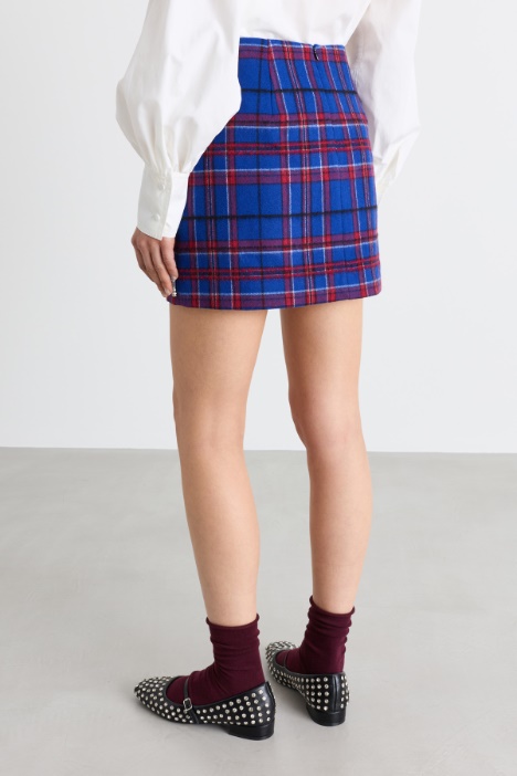 Minigonna tartan con strass