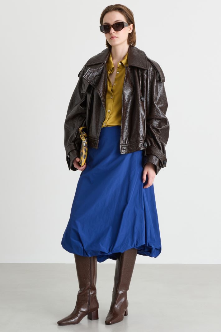 Taffeta Balloon Skirt - BLUE - Intrend