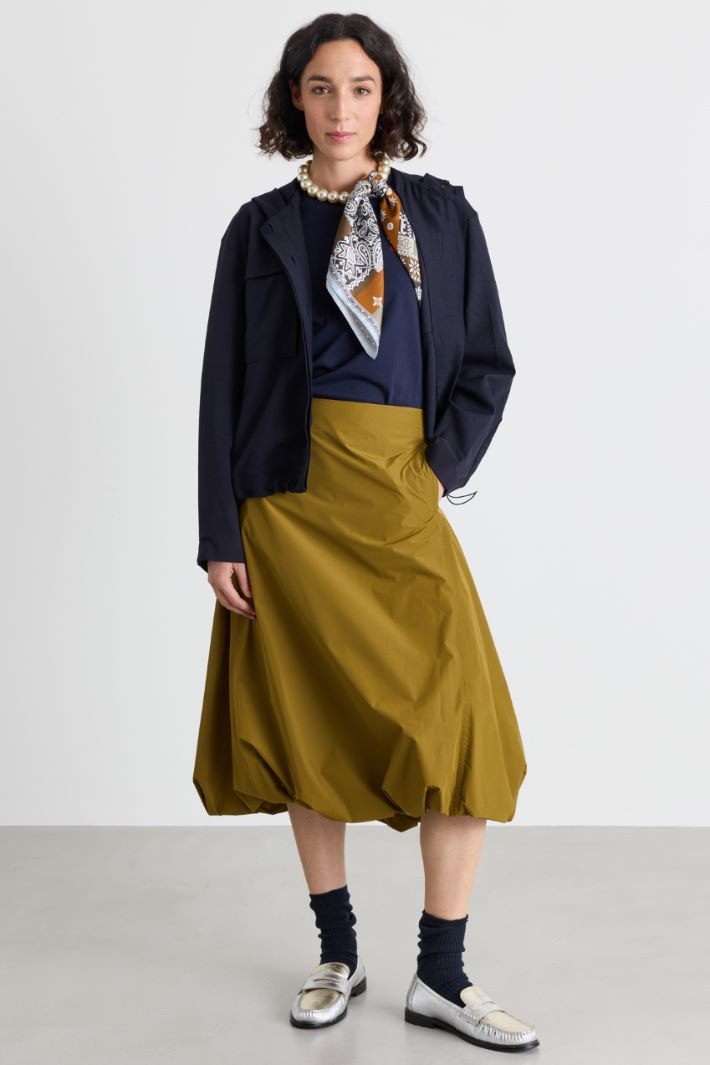 Taffeta Balloon Skirt - GREEN - Intrend