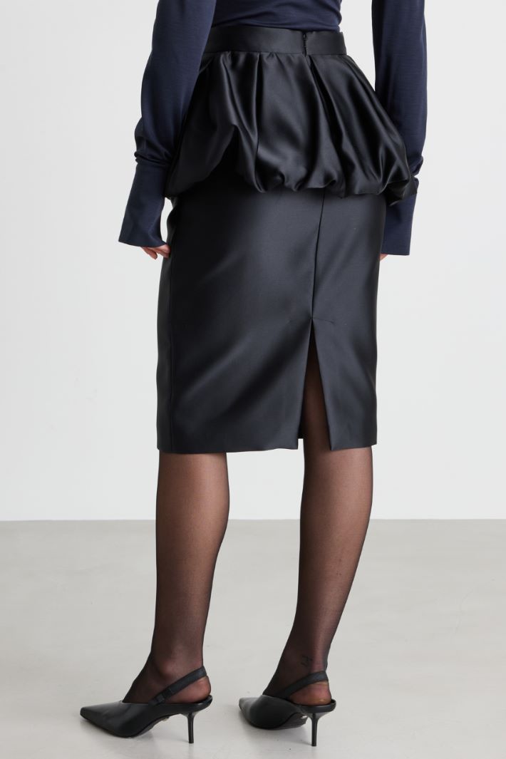 Duchesse pencil skirt - BLACK - Intrend - 4