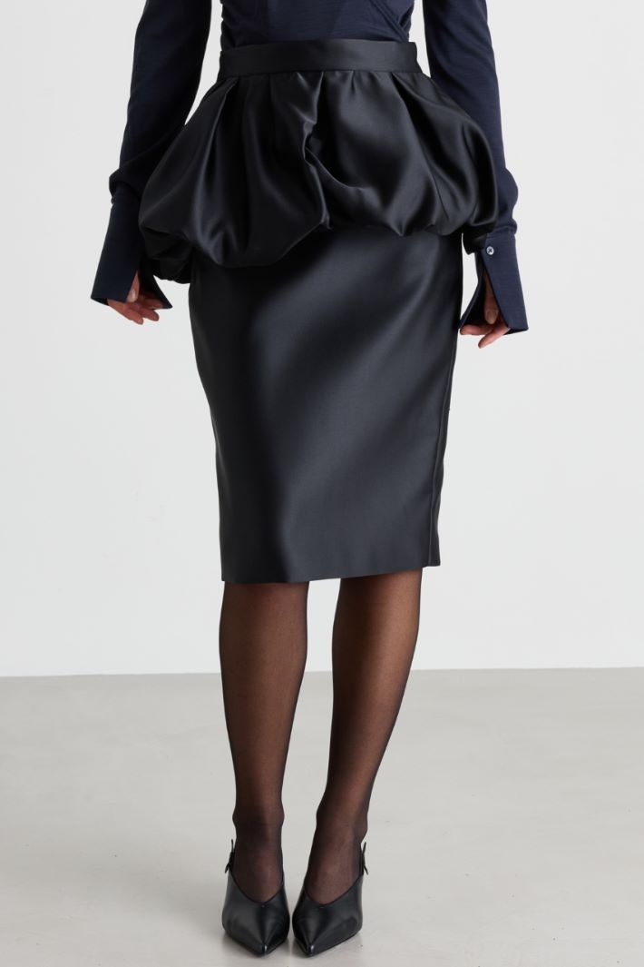 Duchesse pencil skirt - BLACK - Intrend - 2