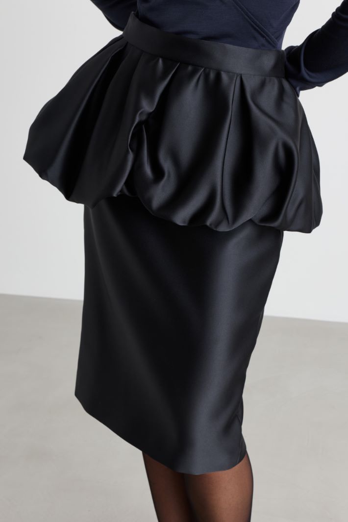 Duchesse pencil skirt - BLACK - Intrend - 3