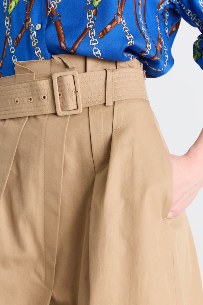 Batavia midi skirt with belt - BEIGE - Intrend - 3