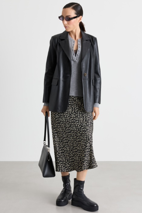 Micro floral jacquard skirt - Intrend
