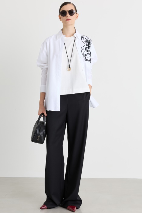 Camicia ampia con ricamo - Intrend