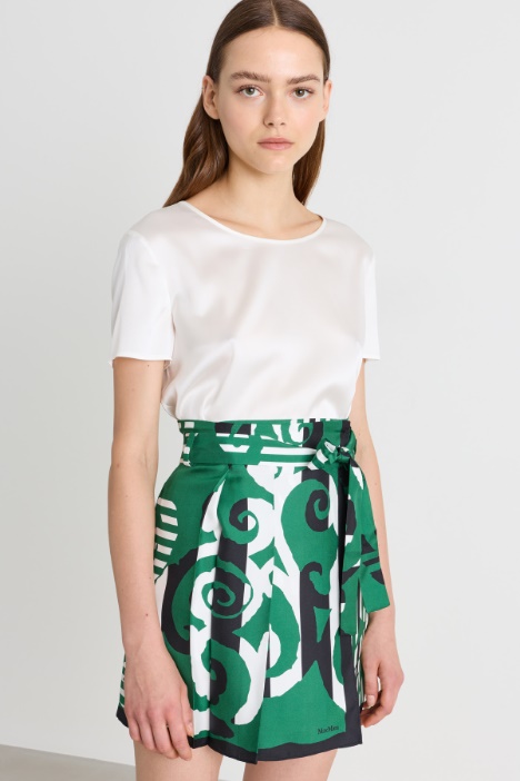 Stretch-silk satin top - Intrend