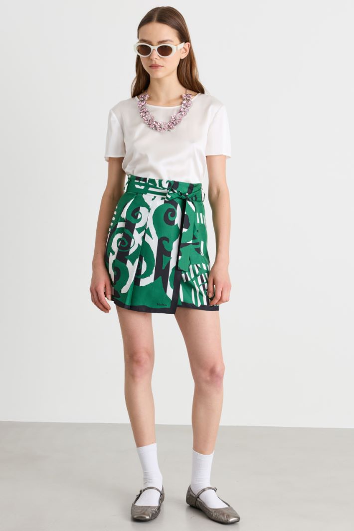 Top in raso di seta stretch - BIANCO - Intrend