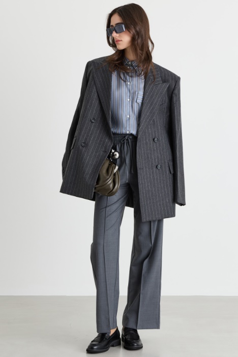Oversize-Bluse aus bedrucktem Twill - Intrend