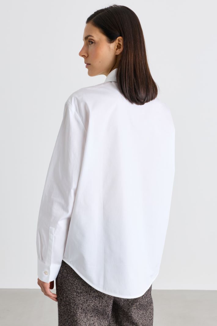 Camicia in raso - BIANCO - Intrend - 4