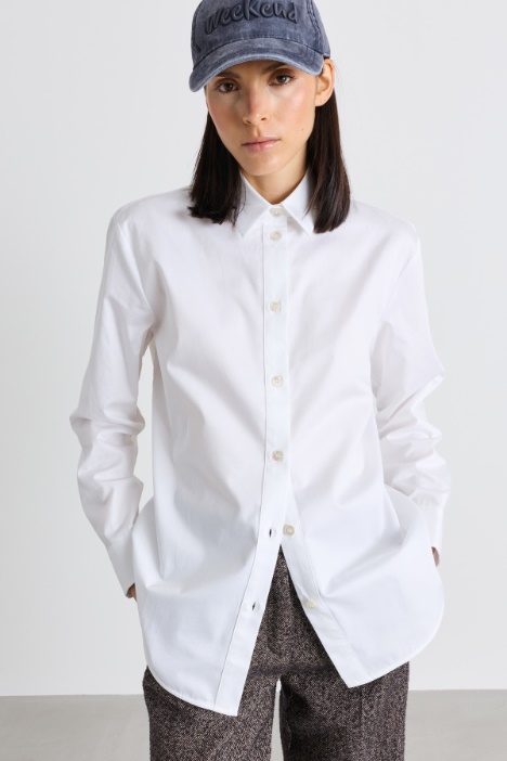 Cotton satin shirt - Intrend