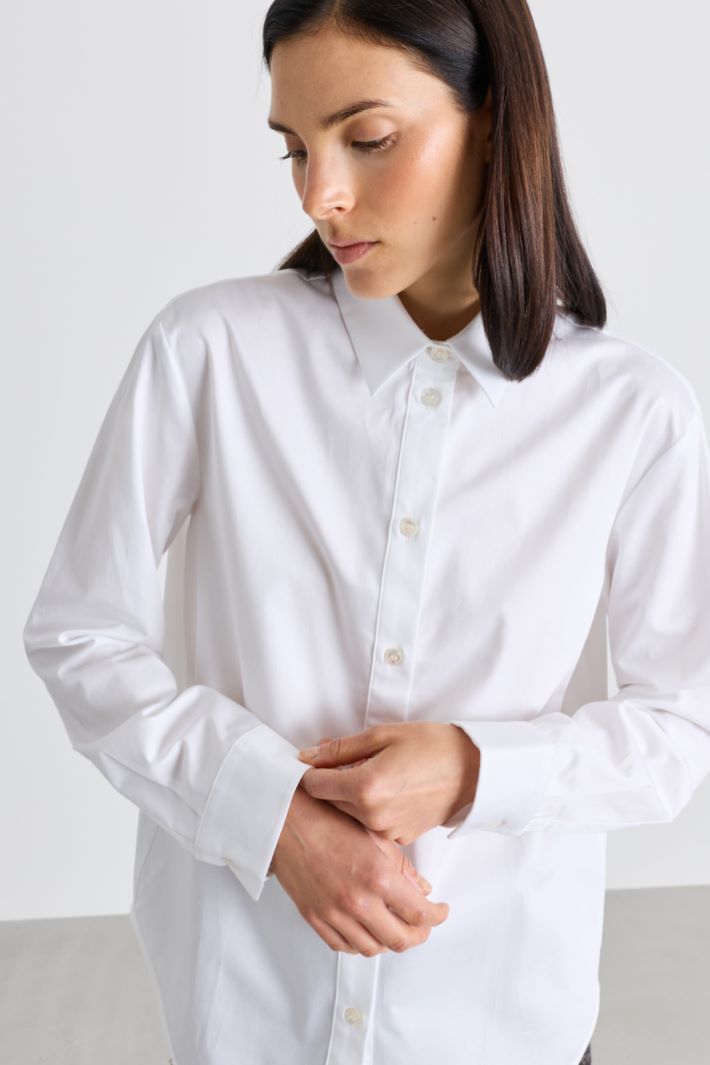 Camicia in raso - BIANCO - Intrend - 3