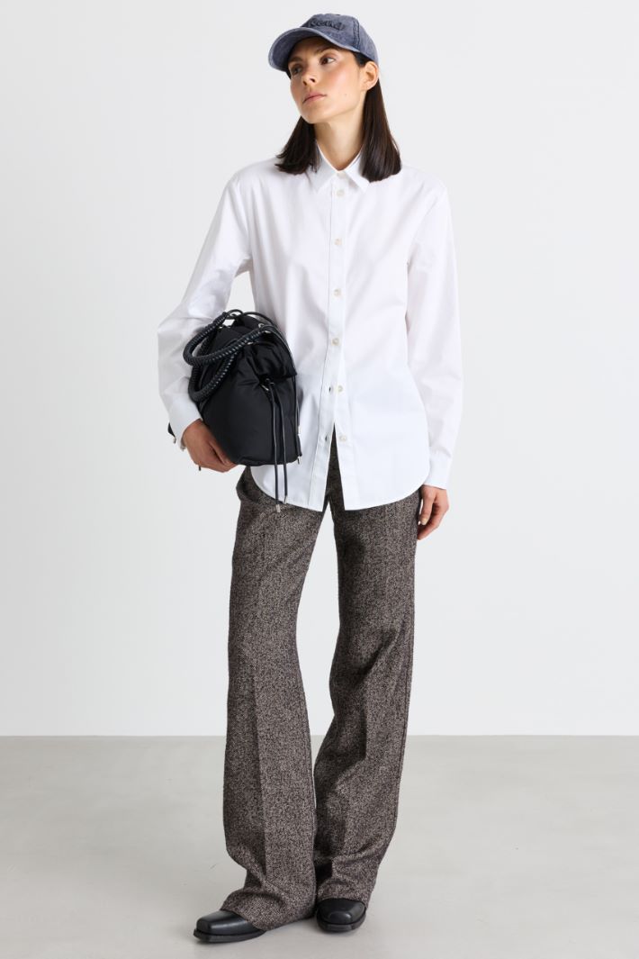 Camicia in raso - BIANCO - Intrend