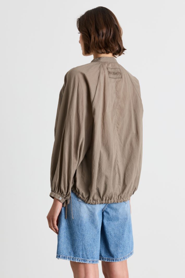 Blusa con fondo tondo a coulisse - BEIGE - Intrend - 4