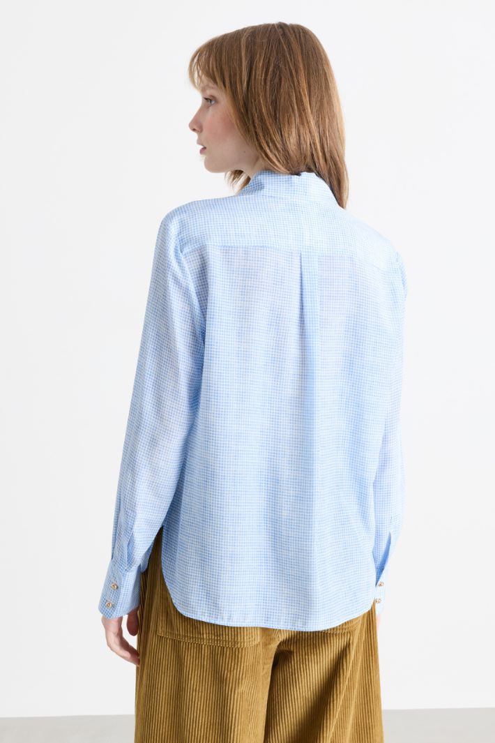 Camicia in crepe de chine - AZZURRO - Intrend - 4