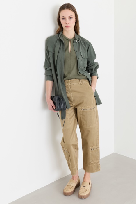 Blouse in twill fluido - Intrend