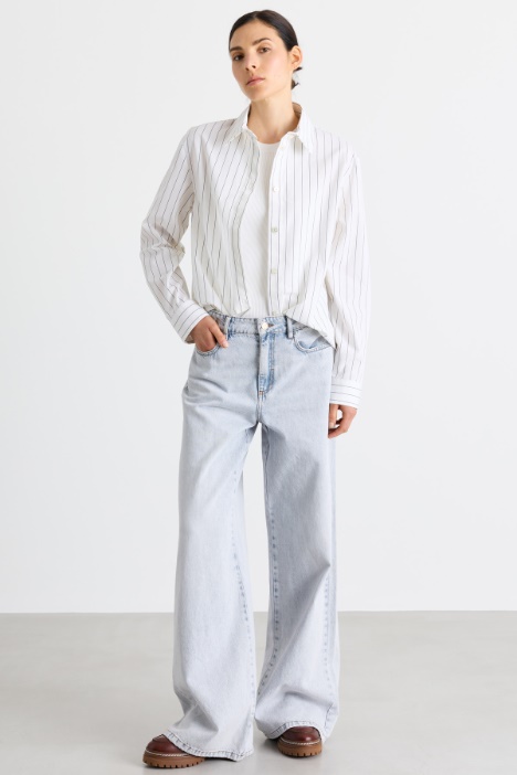 Camicia in popeline rigato - Intrend