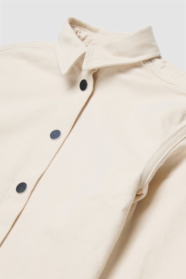 Camicia boxy in drill - BEIGE - Intrend - 3