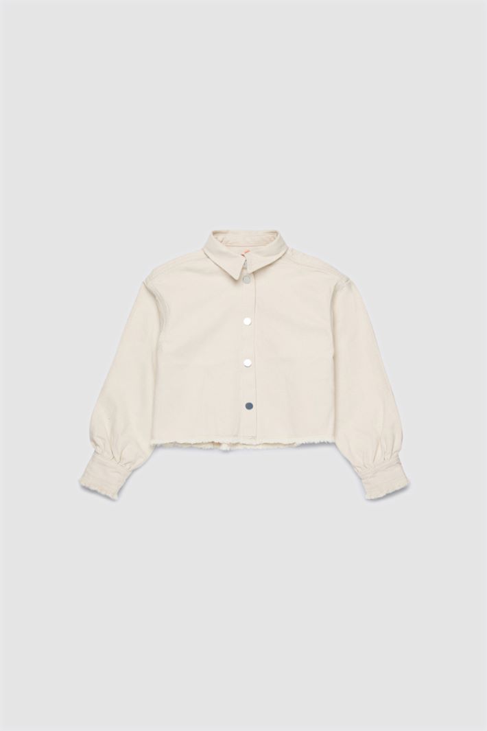 Camicia boxy in drill - BEIGE - Intrend