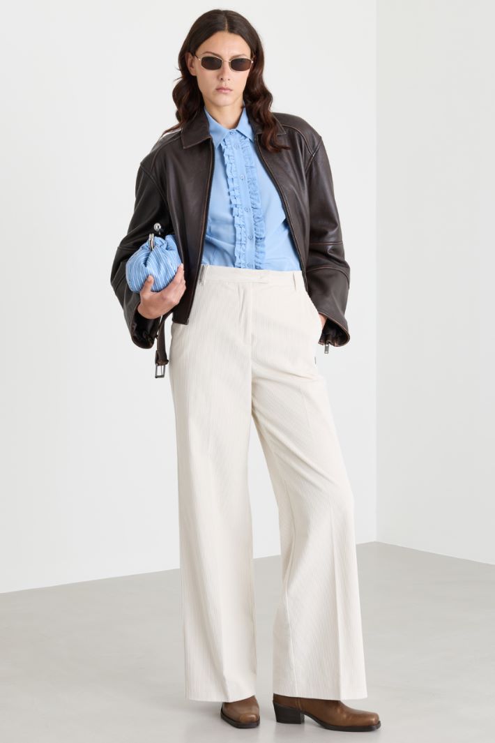 Blusa con ruches - AZZURRO - Intrend