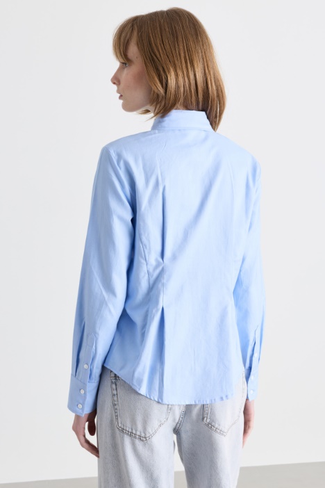Camicia slim in Oxford con pinces