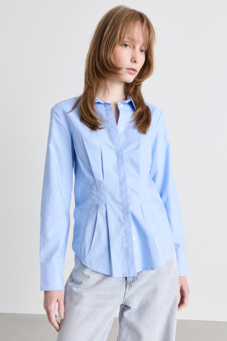 Slim-fit Oxford shirt with darts - Intrend