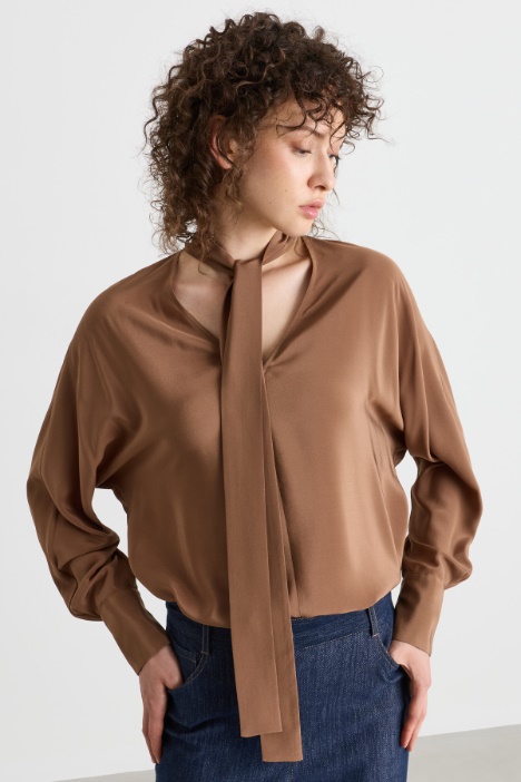 Crepe de chine blouse - Intrend