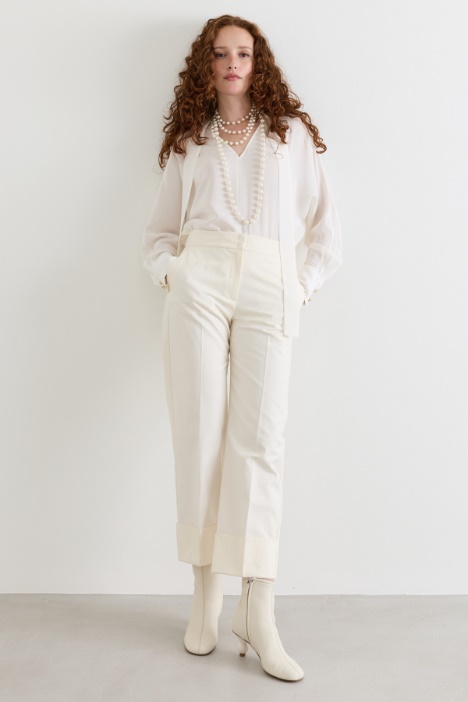 Blusa in crepe de chine - Intrend