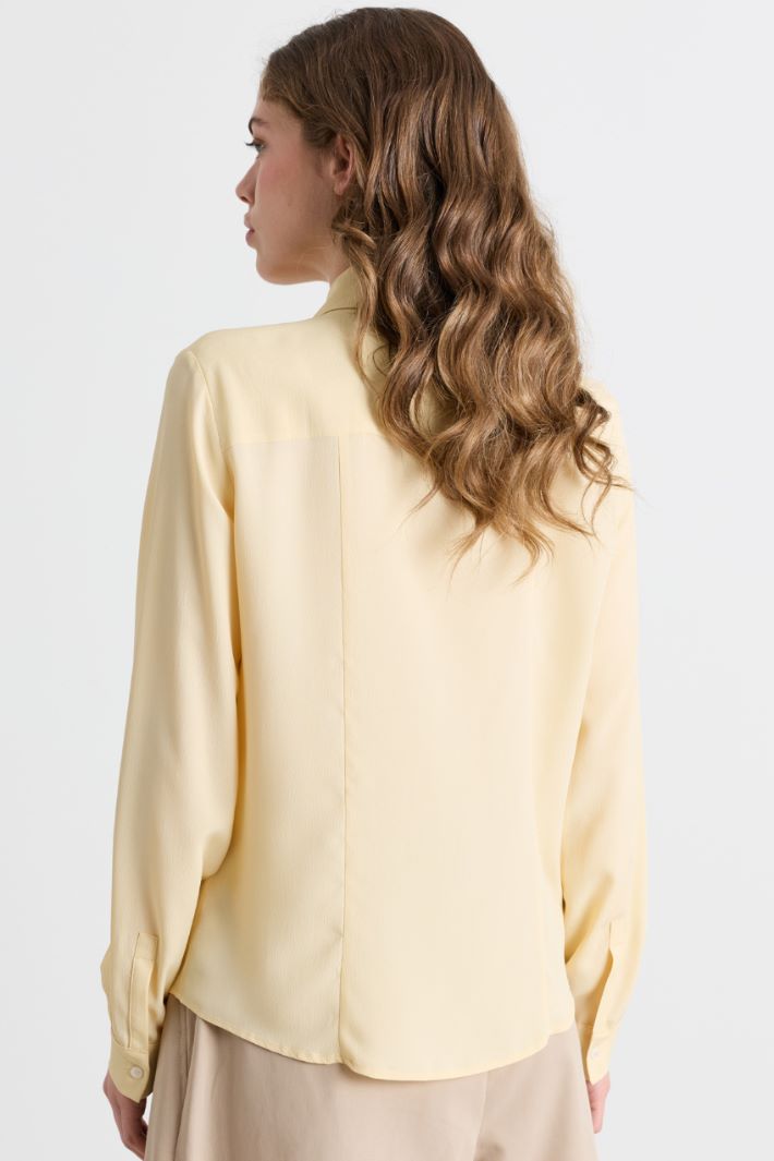 Blusa in crepe de chine - GIALLO - Intrend - 4