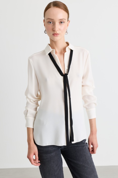 Camicia fluida con cravattino - Intrend