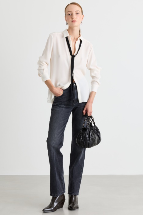 Camicia fluida con cravattino - Intrend