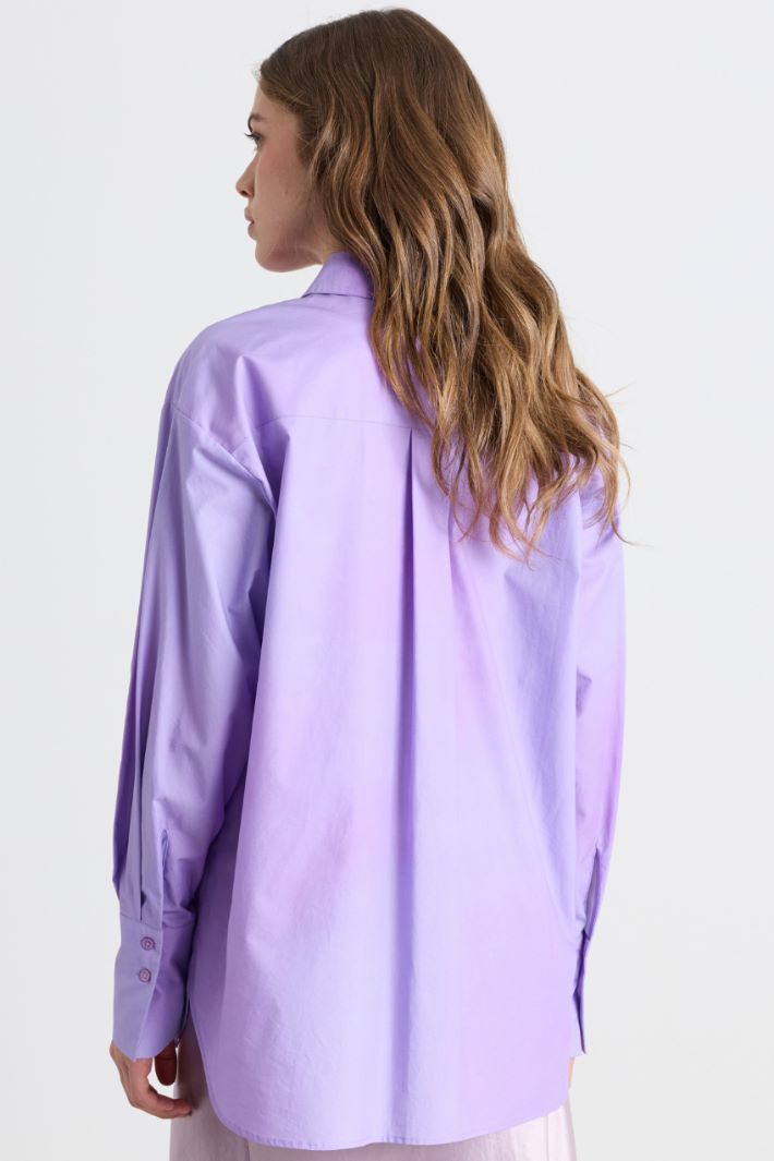 Camicia ampia in popeline - LILLA - Intrend - 4