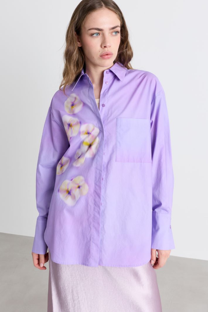 Camicia ampia in popeline - LILLA - Intrend - 2