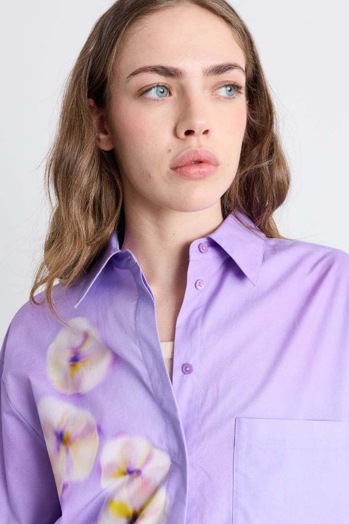 Camicia ampia in popeline - LILLA - Intrend - 3