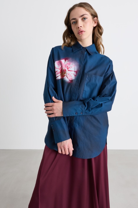 Camicia ampia in popeline - Intrend