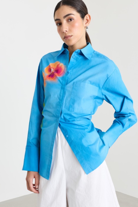 Oversized poplin shirt - Intrend