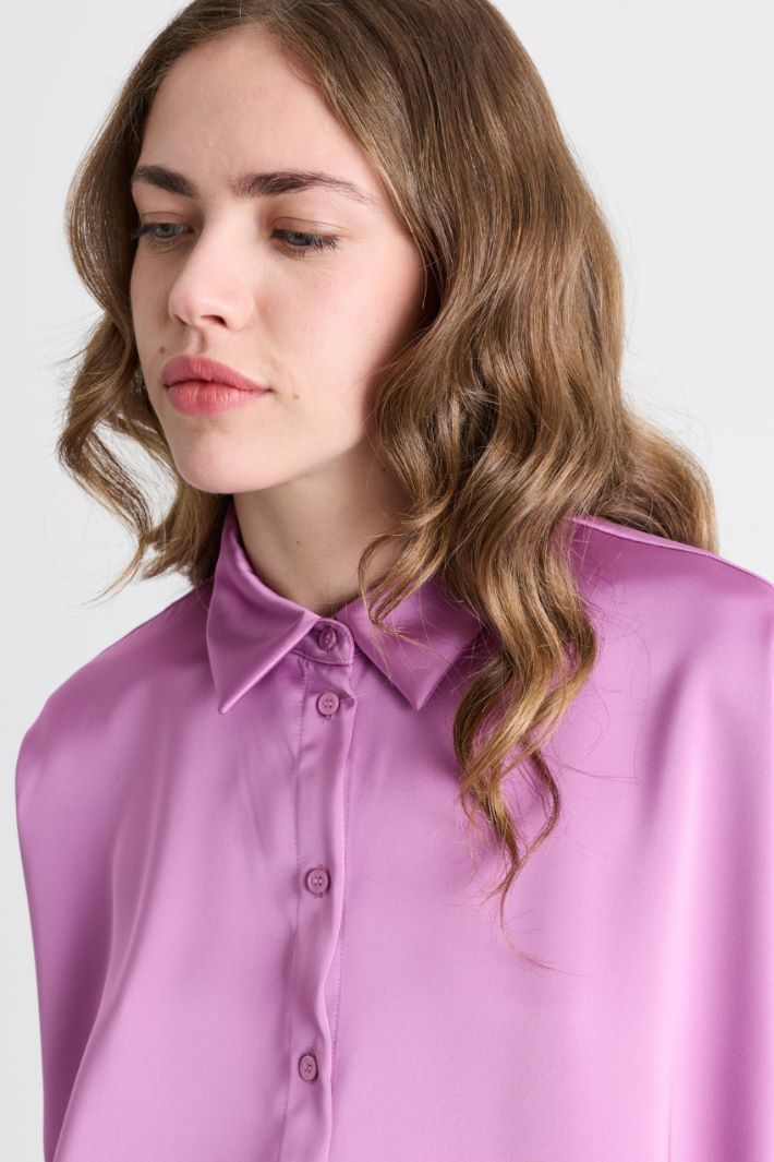 Blusa in raso fluido - ROSA - Intrend - 3