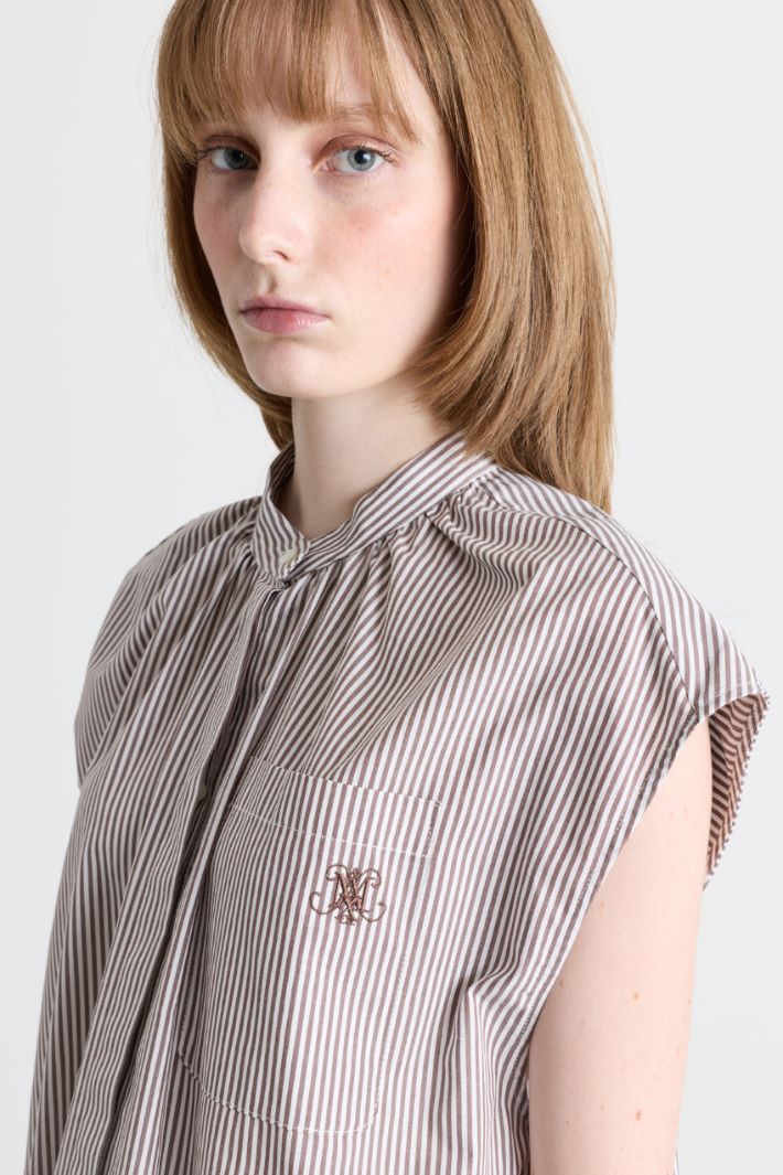 Camicia smanicata con stemma - BIANCO BORDEAUX - Intrend - 3
