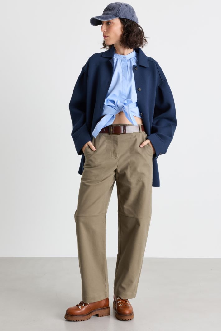 Camicia smanicata con stemma - AZZURRO - Intrend