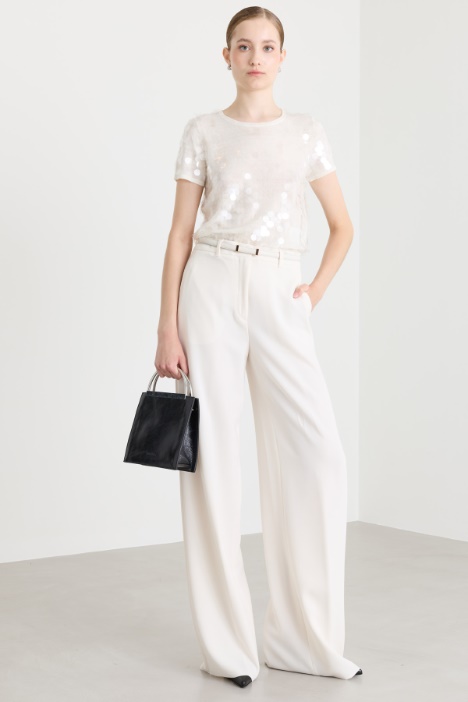 Pantalone largo in cady - Intrend