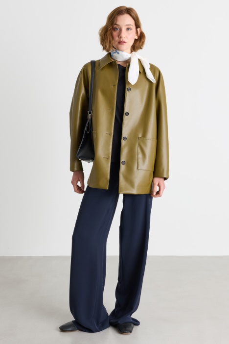 Pantalone a vita alta in cady leggero - Intrend